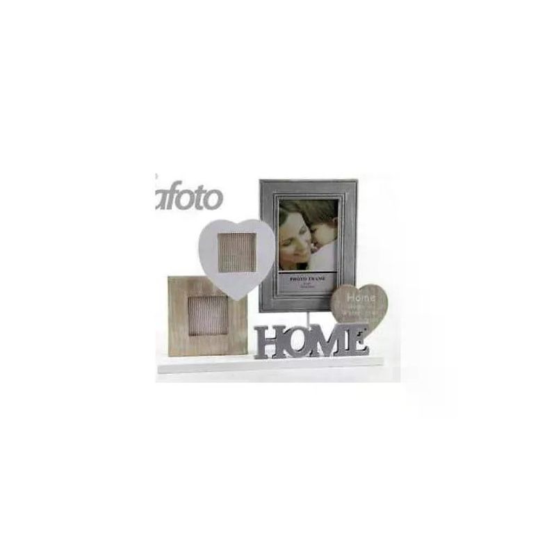 GICOS Portafoto multiplo in legno Home per 3 foto, 36 × 28 cm