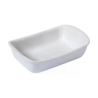 Pyrex Supreme teglia rettangolare in ceramica 33 x 23 cm, 4,1 L, bianca