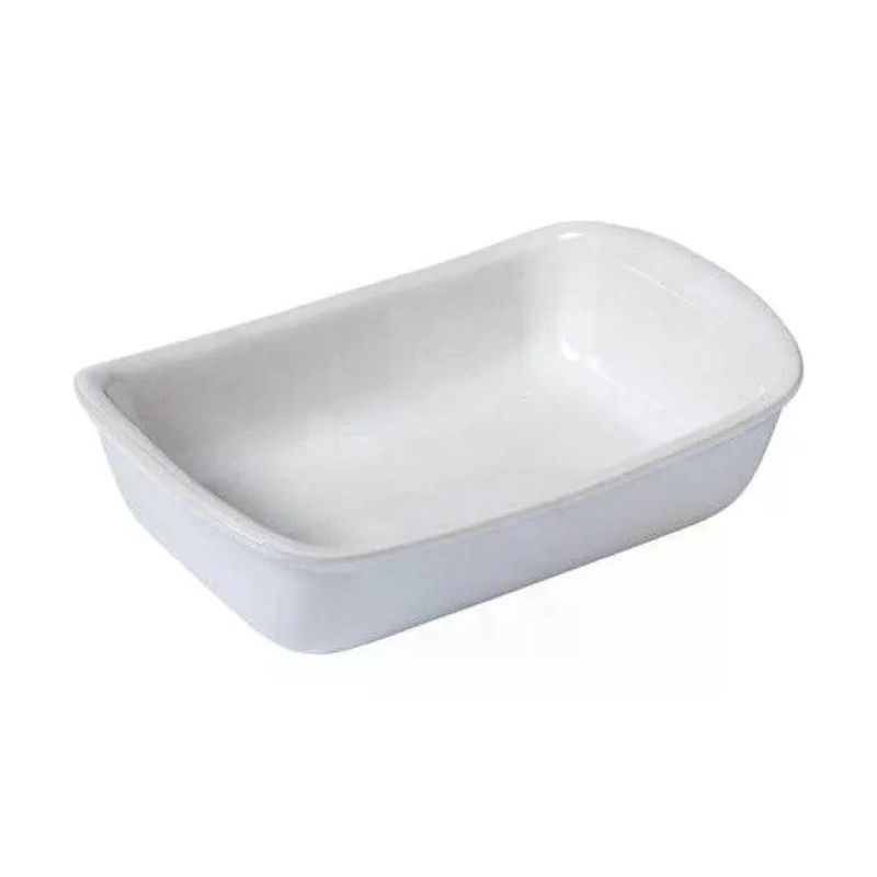 Pyrex Supreme teglia rettangolare in ceramica 33 x 23 cm, 4,1 L, bianca