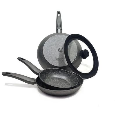 ARIMI Mineralia Padella Antiaderente 24 cm con Coperchio in Vetro