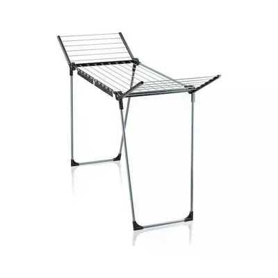 Leifheit 87018 Pegasus 150 Solid Slim Stendibiancheria con alette 15 m pieghevole uso interno esterno