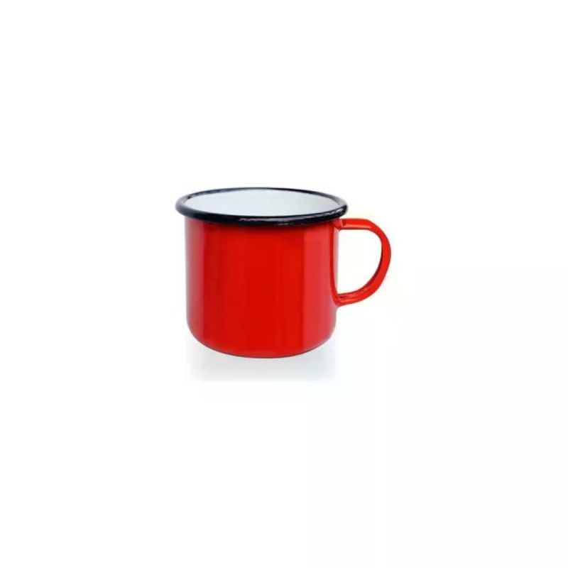 Kaufgut Eva – Bricco smaltato rosso, 8 cm