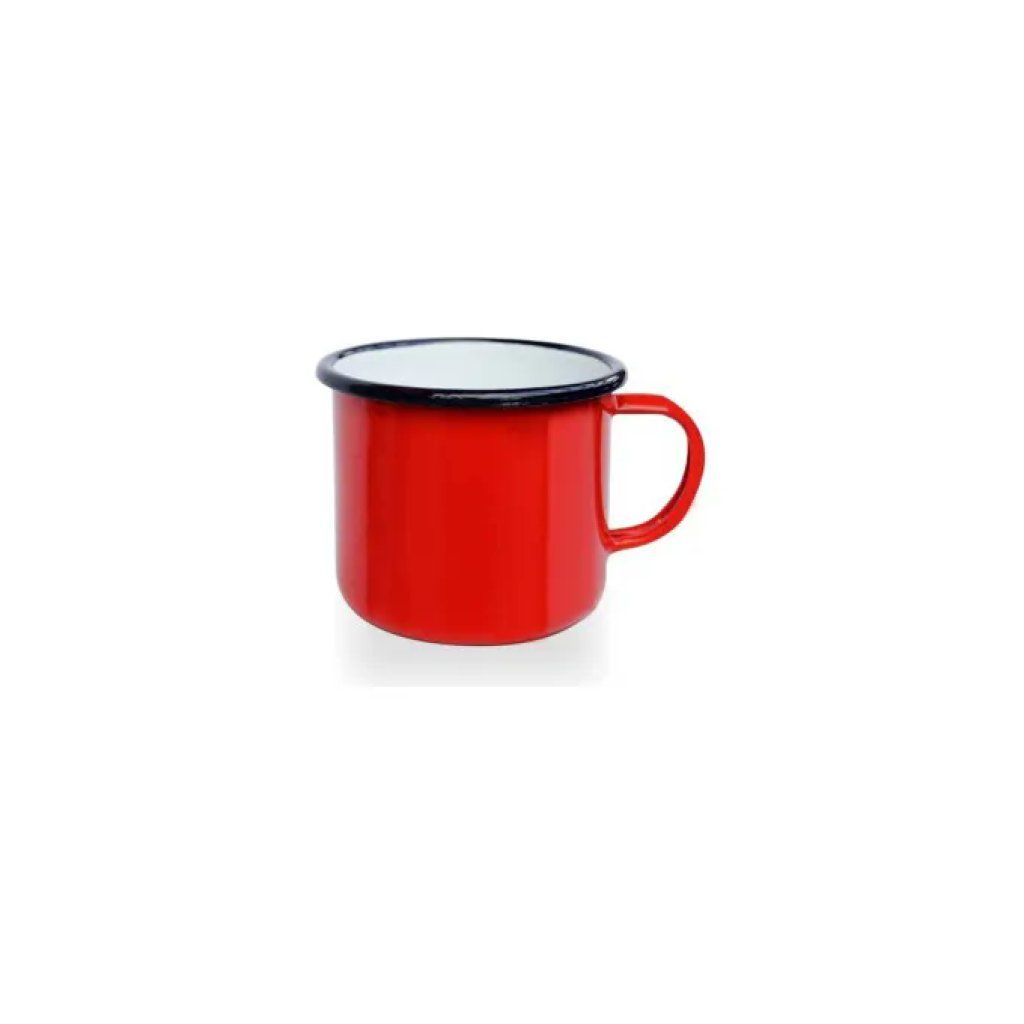 Kaufgut Bricco in Metallo Smaltato Rosso, 8 cm