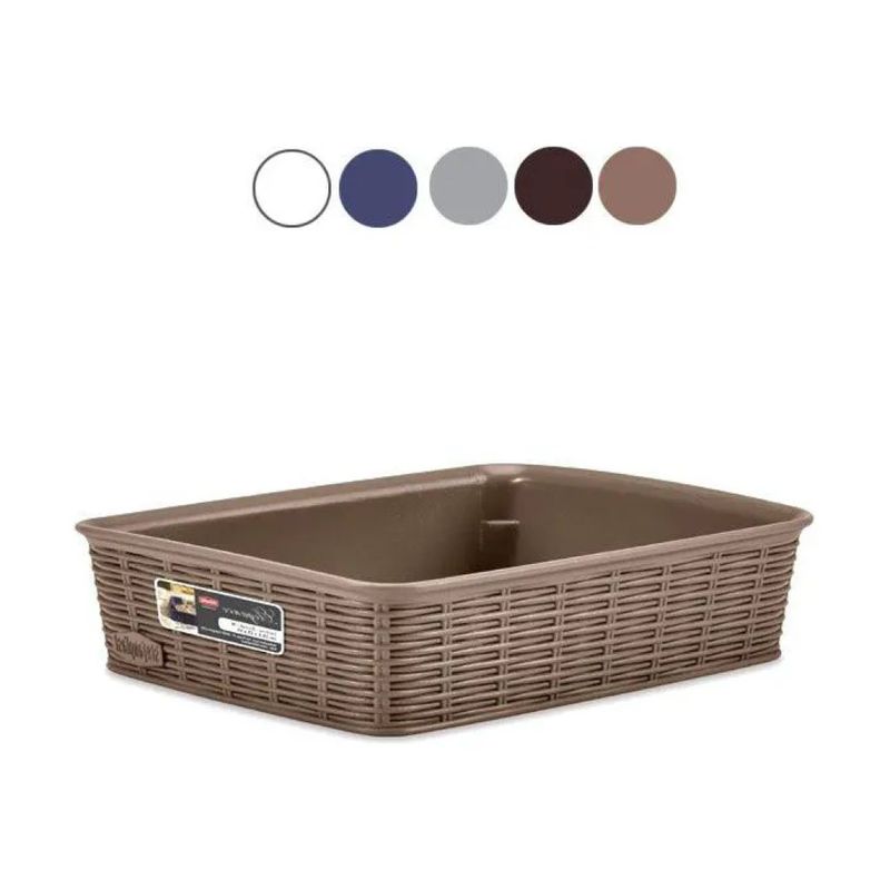 Stefanplast Elegance – Cestino multiuso grigio 20 × 14 × 6 cm