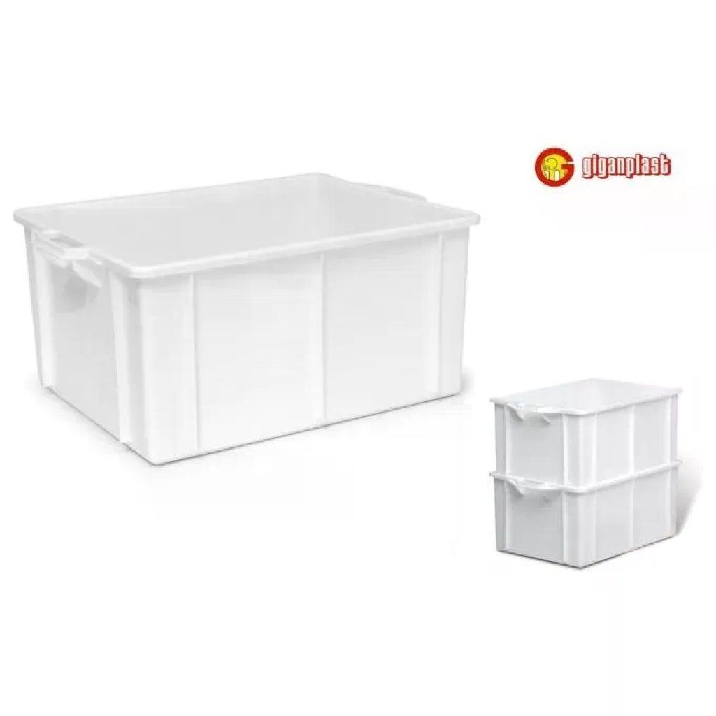 Giganplast Diamant Contenitore Sovrapponibile 50 L Bianco