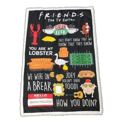 LYO Coperta Sherpa Friends in Pile, 100 x 150 cm