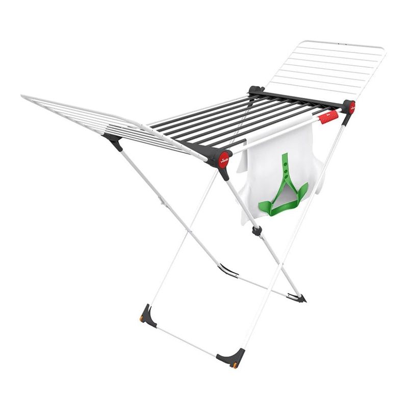Vileda Soft Care Stendibiancheria Pieghevole con Ruote, Bianco e Grigio
