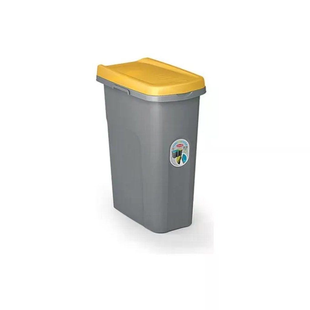 Stefanplast Eco System Pattumiera 25 L Grigio-Gialla