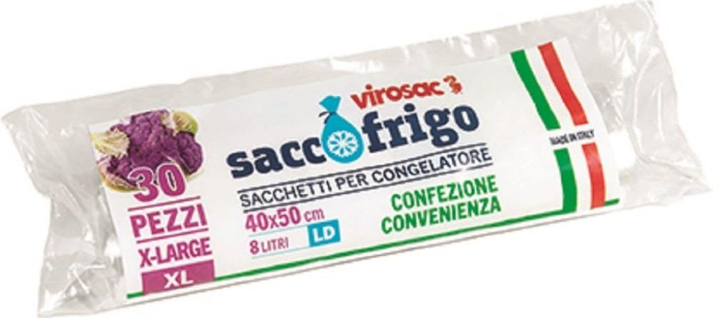 Virosac Frigo Sacchetti per Freezer 40 x 50 cm, 30 Pezzi Virosac Frigo Sacchetti per Freezer 40 x 50 cm, 30 Pezzi