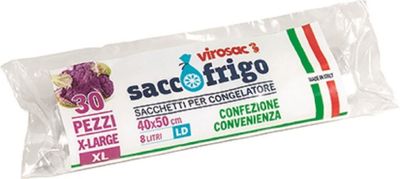 Virosac Frigo Sacchetti per Freezer 40 x 50 cm, 30 Pezzi