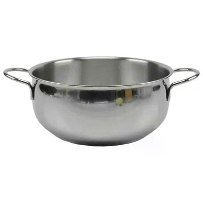 Inoxriv River Pentola in Acciaio Inox con 2 Manici, 16 cm