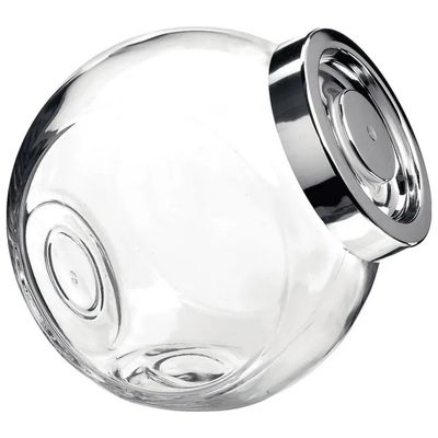 Bormioli Rocco Pandora Barattolo in Vetro con Tappo Cromato, 2,2 L