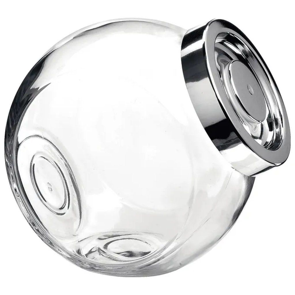 Bormioli Rocco Pandora – Barattolo in vetro da 2,2 L con tappo cromato