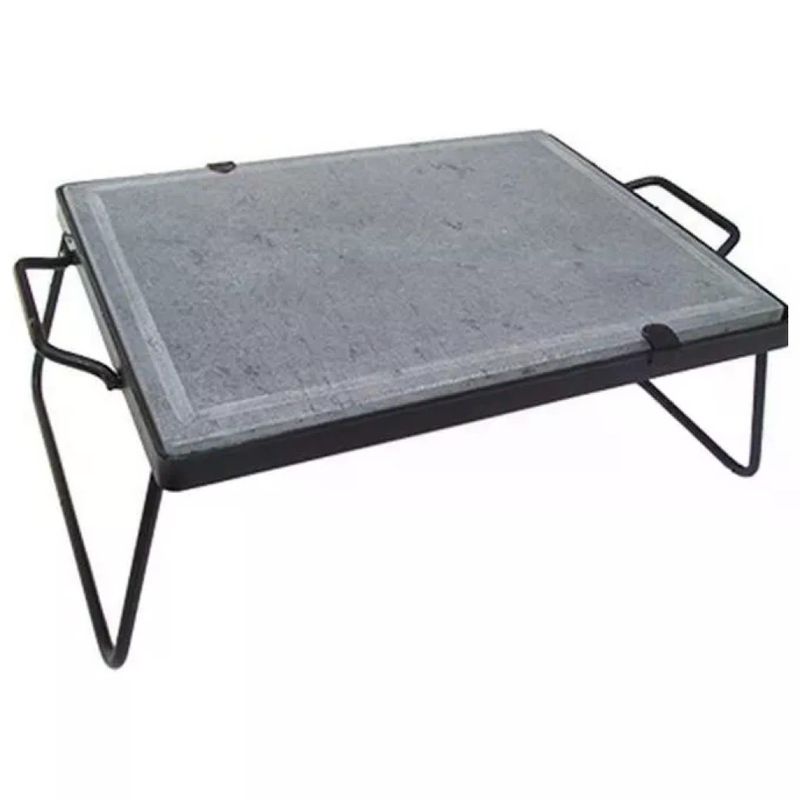 YEPPON Beloli B0156987 Pietra ollare 30 x 40 cm con telaio in acciaio YEPPON Beloli B0156987 Pietra ollare 30 x 40 cm con telaio in acciaio