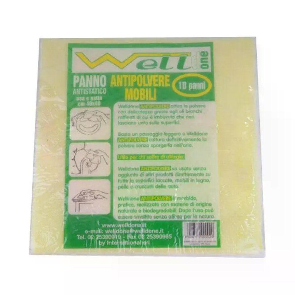 Welldone Panni Catturapolvere Antipolvere 40 x 40 cm, 10 pezzi