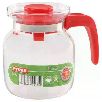 CORNING Pyrex 710A200-5646 Bricco multiuso in vetro borosilicato rosso, 0,70 L CORNING Pyrex 710A200-5646 Bricco multiuso in vetro borosilicato rosso, 0,70 L