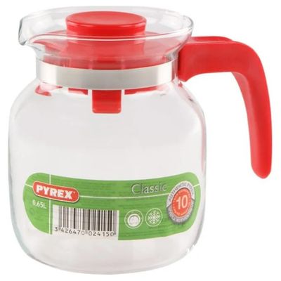 CORNING Pyrex 710A200-5646 Bricco multiuso in vetro borosilicato rosso, 0,70 L