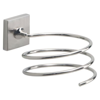 Gedy Fuji Porta Asciugacapelli da Parete, Silver Spazzolato Gedy Fuji Porta Asciugacapelli da Parete, Silver Spazzolato