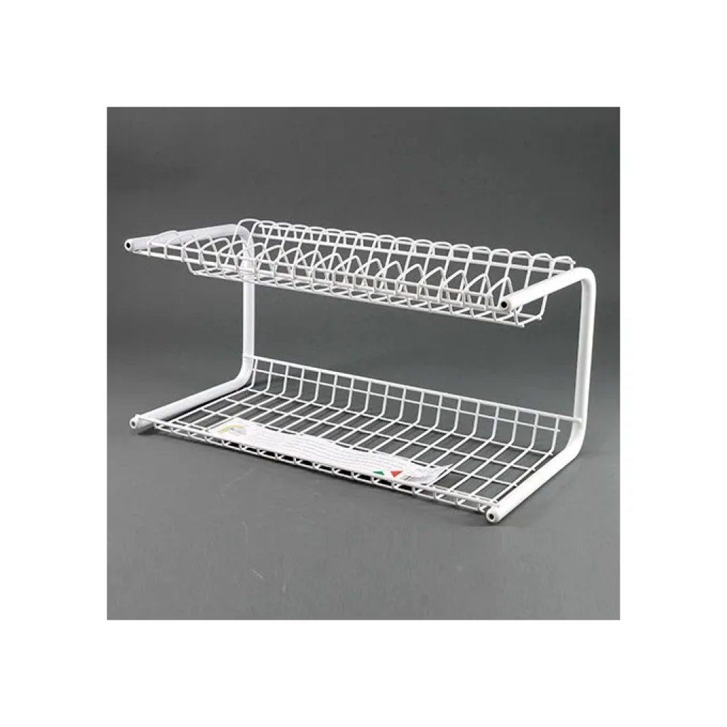 FILTEX EP45 Scolapiatti a 2 Piani Bianco, 50 × 24 × 23 cm