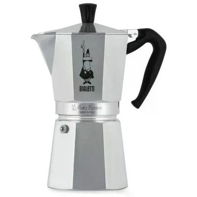 Bialetti Moka Express Caffettiera in Alluminio, 9 Tazze, 420 ml