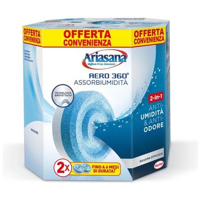 HENKEL Ariasana Aero 360° Ricariche Tab Assorbiumidità Inodore, 2 × 450 g