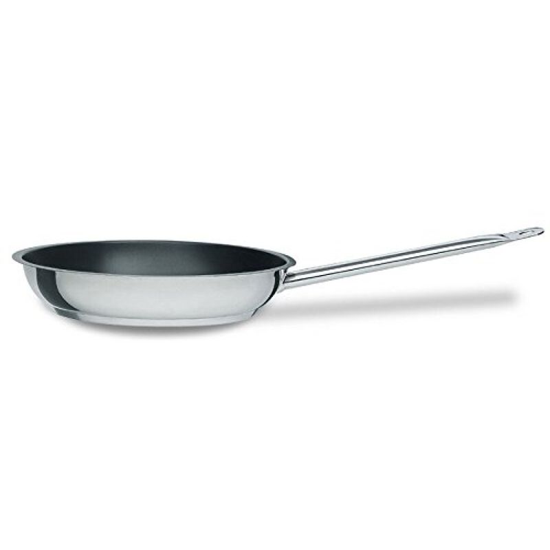 ILSA Padella ILSA antiaderente in acciaio inox 18/10 per induzione, 24 cm