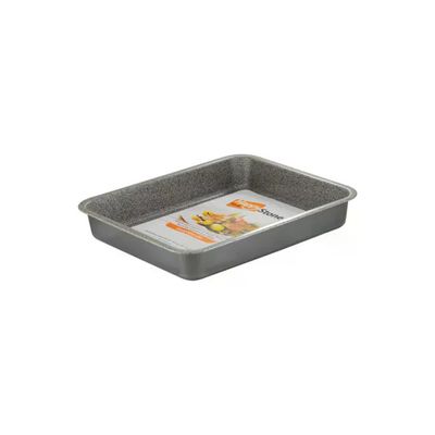 MAMU HappyStone Teglia Rettangolare Antiaderente 40 × 33 × 4 cm