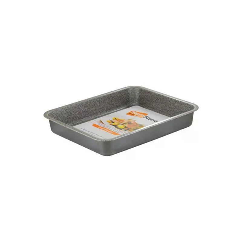 MAMU HappyStone Teglia Rettangolare Antiaderente 40 × 33 × 4 cm