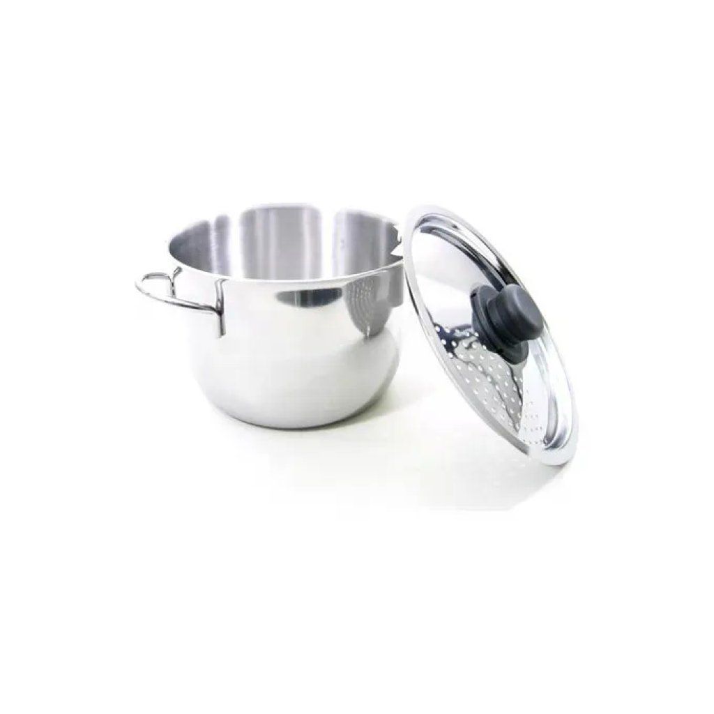 3C CASA Rivadossi Pentola Cuocipasta Inox 22 cm con Coperchio Forato