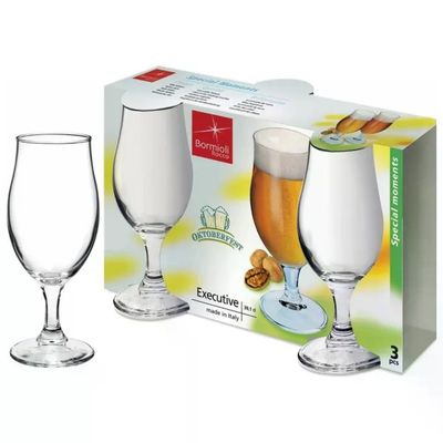 Bormioli Rocco Executive Calici da Birra 0,3 L, Set da 3