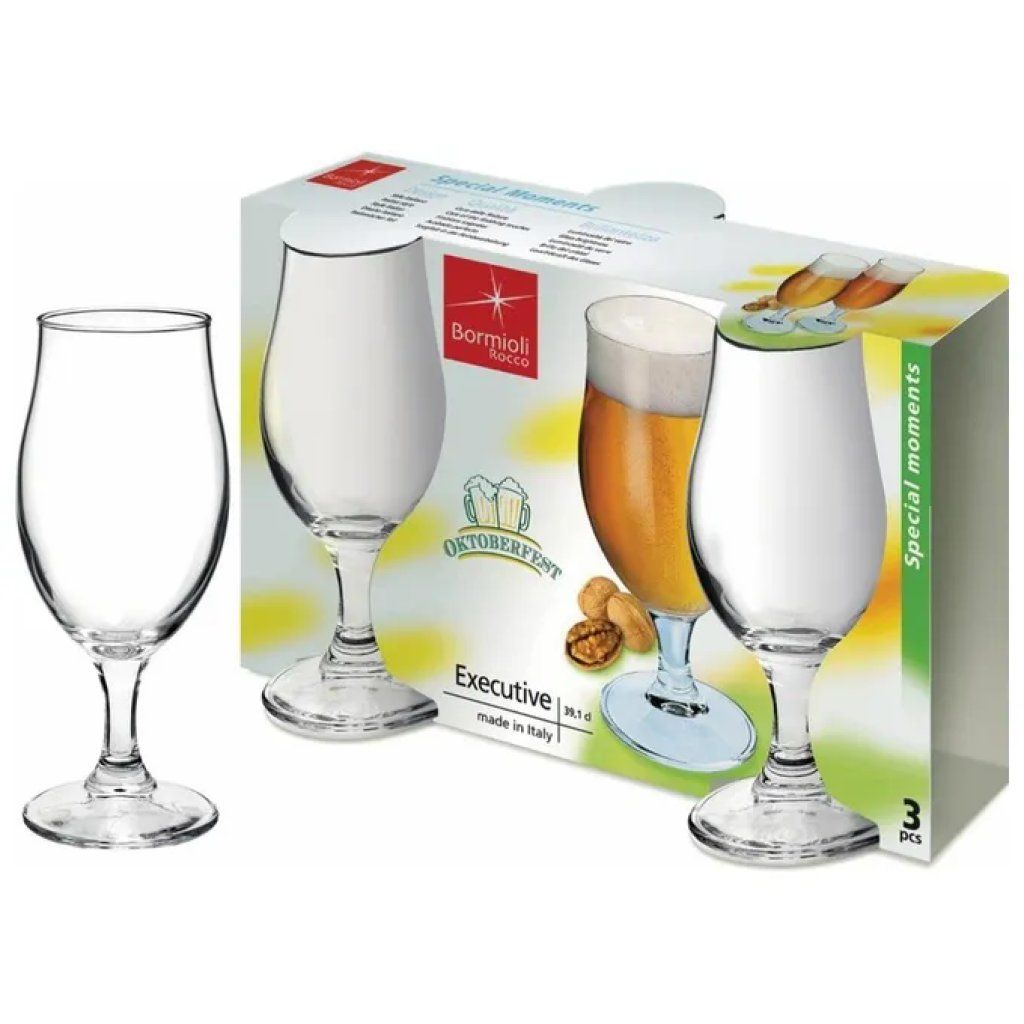 Bormioli Rocco Executive – Set 3 calici da birra 300 ml