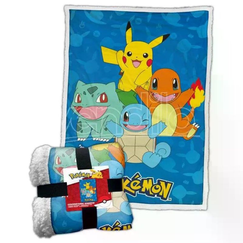 POKEMON Coperta Pokémon Happy Crew in Pile Sherpa 100 x 150 cm