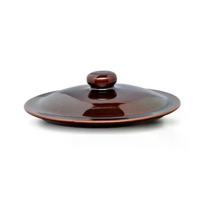 COLI Coperchio per Pentola in Terracotta con Rivestimento Ceramico, 30 cm, Marrone