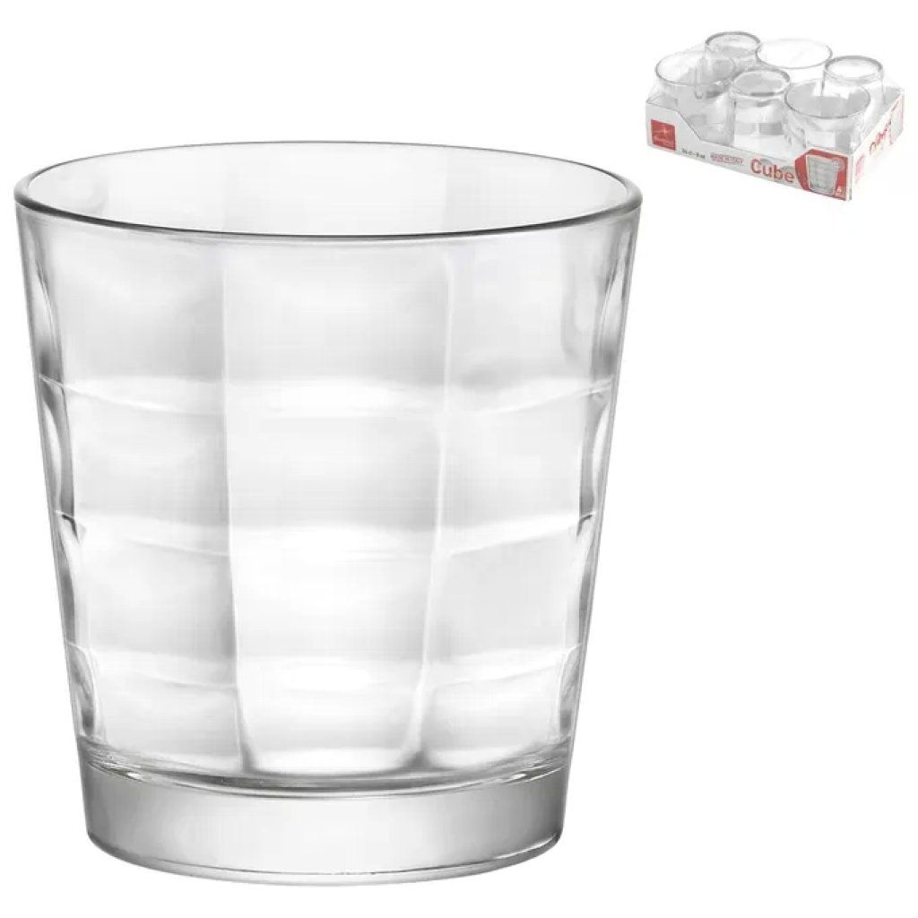 Bormioli Rocco Cube – Set 6 Bicchieri da Acqua, 24 cl