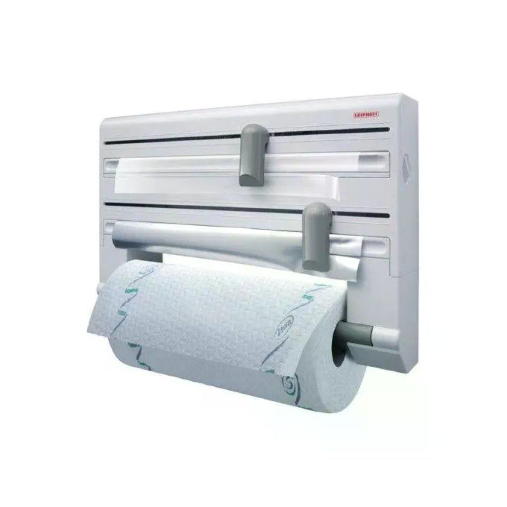Leifheit 25703 Portarotolo da Parete per 3 Rotoli, Bianco