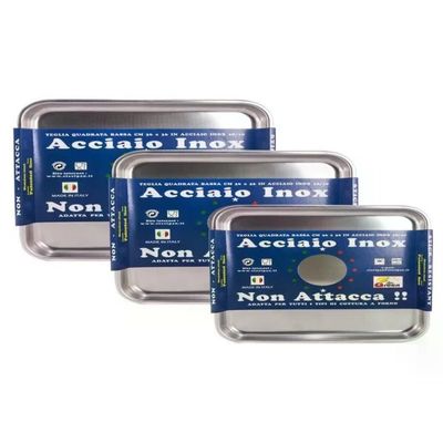 SteelPan Teglia da Forno Rettangolare Antiaderente 35 x 26 x 3 cm