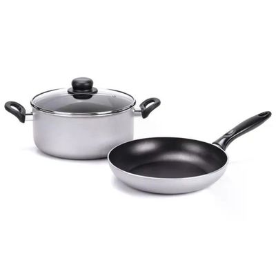 Moneta Set Padelle 26cm+Casseruola 2 Manici 24cm con Coperchio