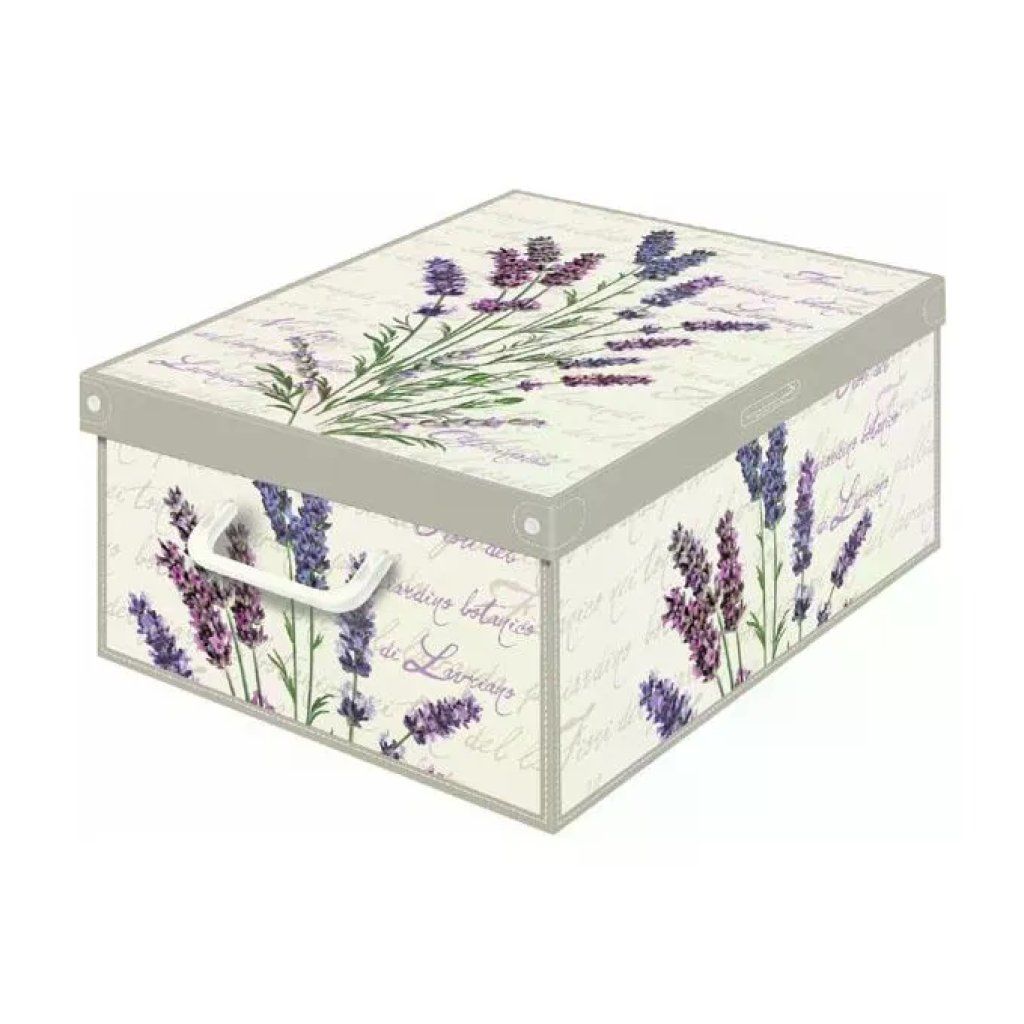 Lavatelli Scatola Organizer in Cartone con Coperchio, Profumazione Lavanda, 39 x 50 x 24 cm