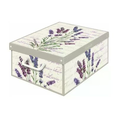 Lavatelli Scatola Organizer in Cartone con Coperchio, Profumazione Lavanda, 39 x 50 x 24 cm