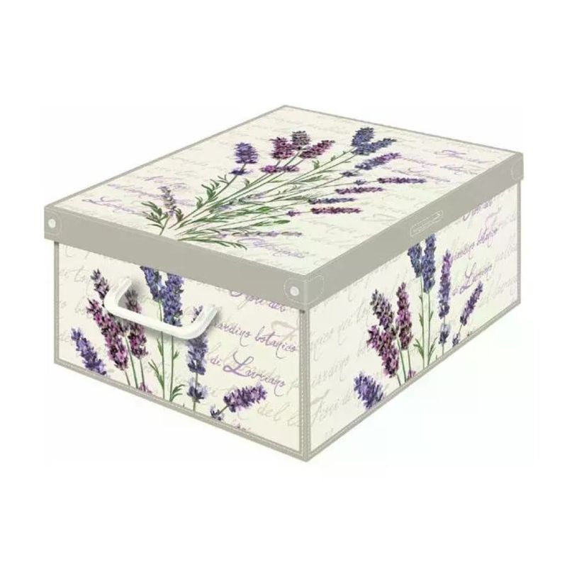 Lavatelli Scatola Organizer in Cartone con Coperchio, Profumazione Lavanda, 39 x 50 x 24 cm