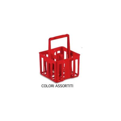 Stefanplast Cestello Portabottiglioni 4 Posti Rosso Stefanplast Cestello Portabottiglioni 4 Posti Rosso