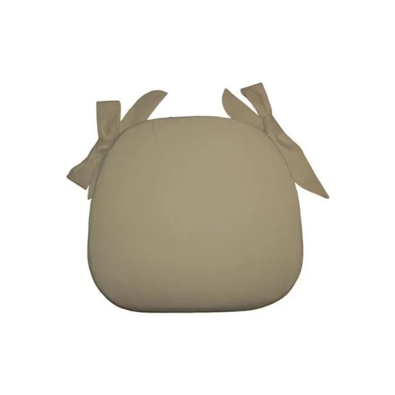 OLIBO Cuscino Sagomato per Sedia con Lacci, Sfoderabile, Ecrù 40 × 38 cm