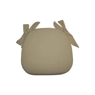 OLIBO Cuscino Sagomato Ecrù per Sedia, Sfoderabile con Lacci, 40 × 38 cm
