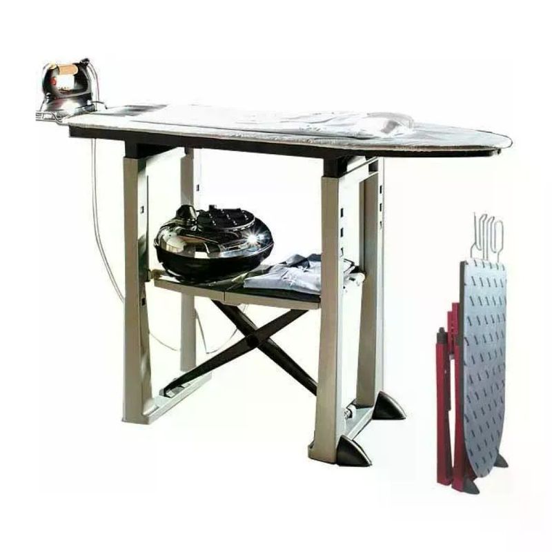BAMA Trend Asse da Stiro Richiudibile con Portaferro, 115 x 40 cm, Grigio