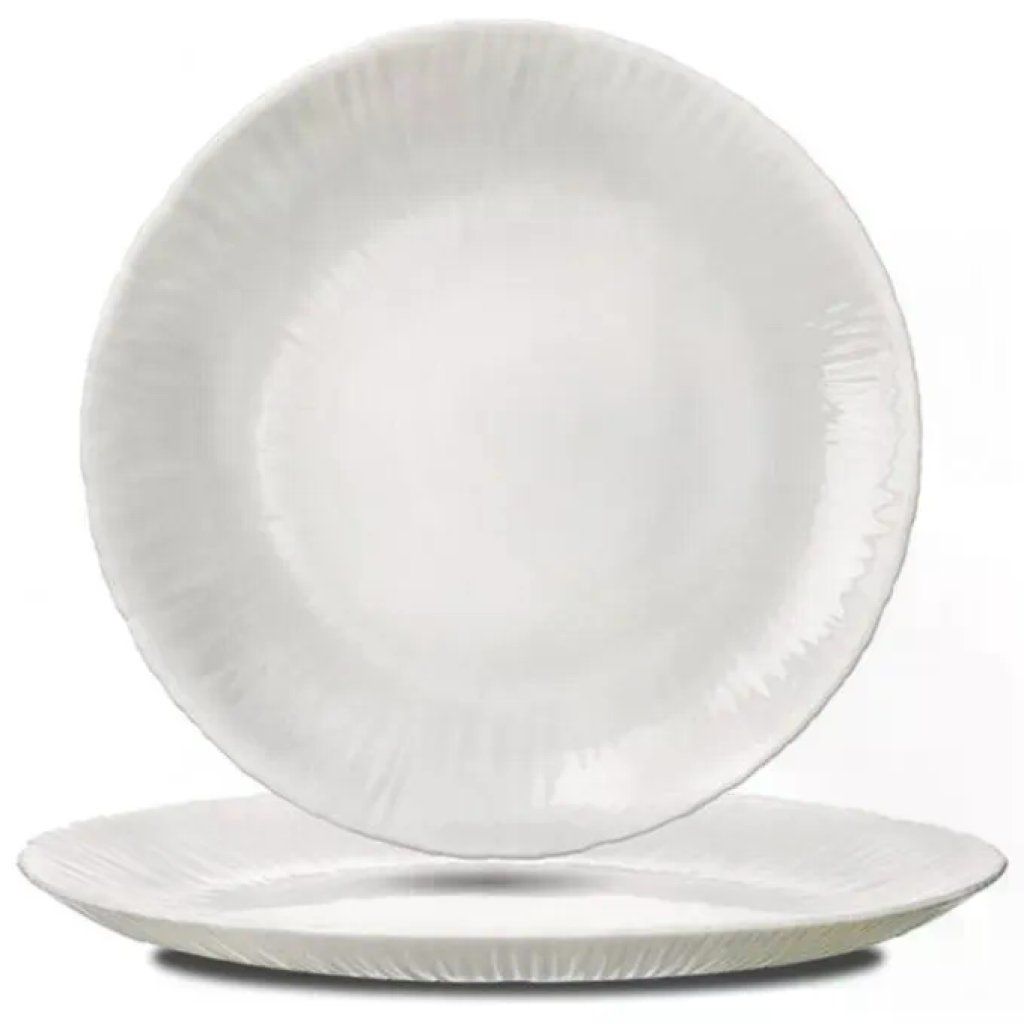 Bormioli Rocco Coconut Piatto Piano in Vetro Opale Bianco 27 cm