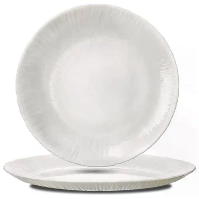 Bormioli Rocco Coconut Piatto Piano in Vetro Opale Bianco 27 cm