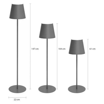 New Majestic Agata XL – Lampada da terra regolabile IP54, sabbia