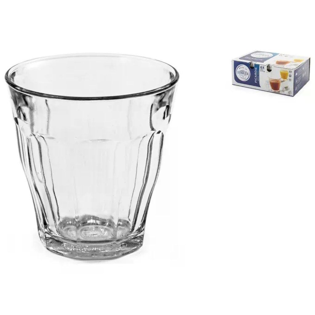 Duralex Picardie – Set 6 bicchieri in vetro trasparente, 25 cl Duralex Picardie – Set 6 bicchieri in vetro trasparente, 25 cl