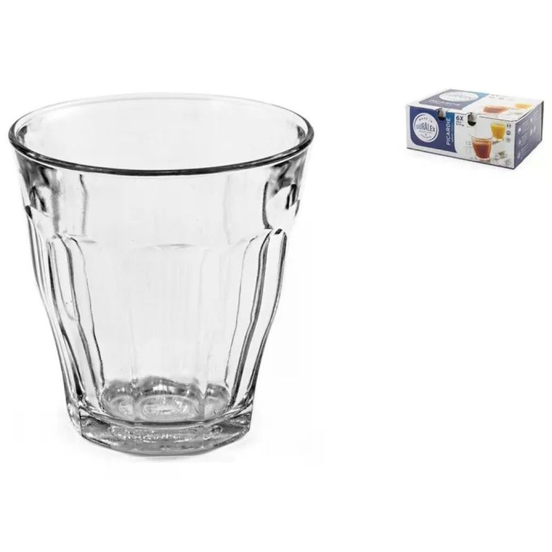 Duralex Picardie – Set 6 bicchieri in vetro trasparente, 25 cl