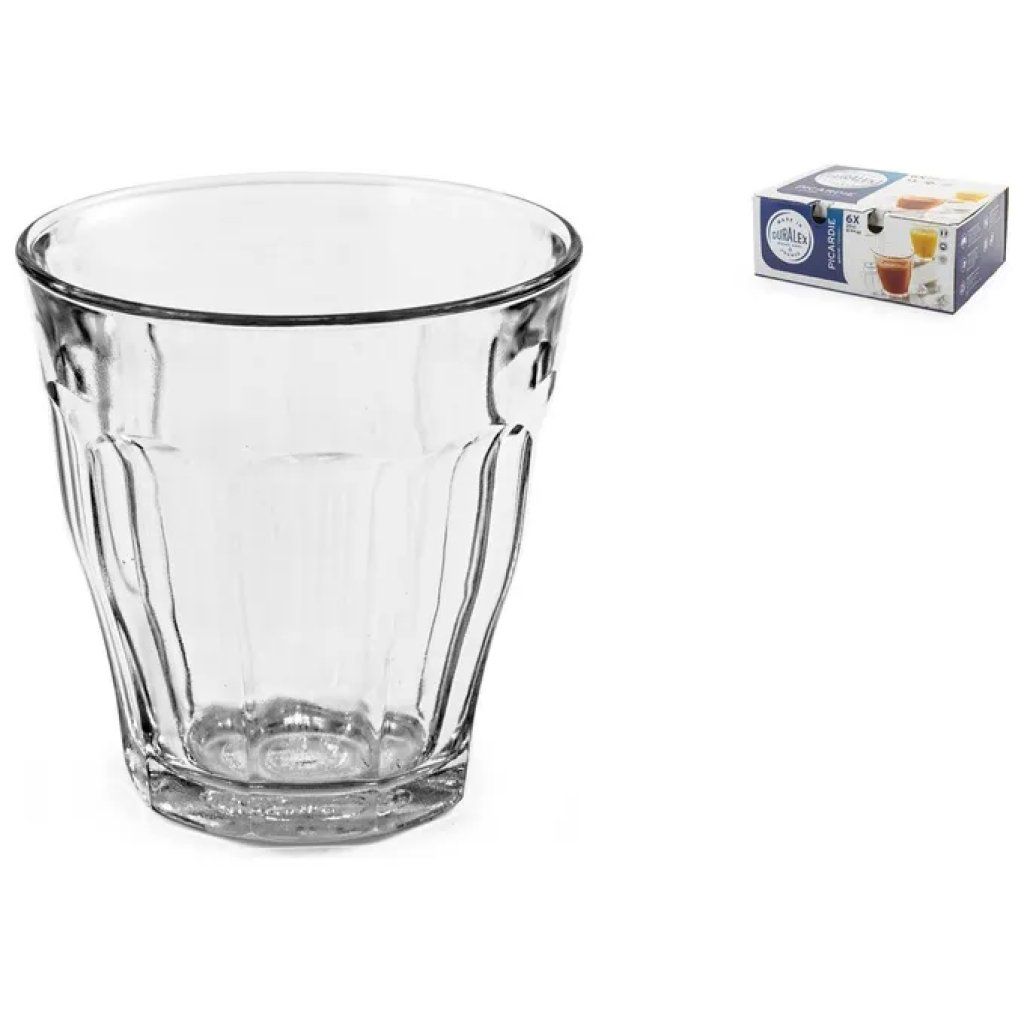 Duralex Picardie – Set da 6 bicchieri in vetro temperato, 25 cl Duralex Picardie – Set da 6 bicchieri in vetro temperato, 25 cl